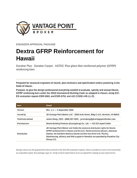 Engineer Approval Package - GFRP Hawaii (Rev 1.1)
