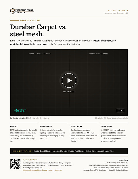 Video: Durabar GFRP vs. Steel Mesh
