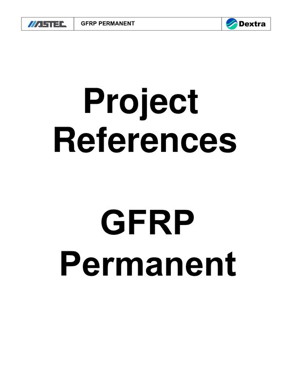Global Project References - Permanent GFRP