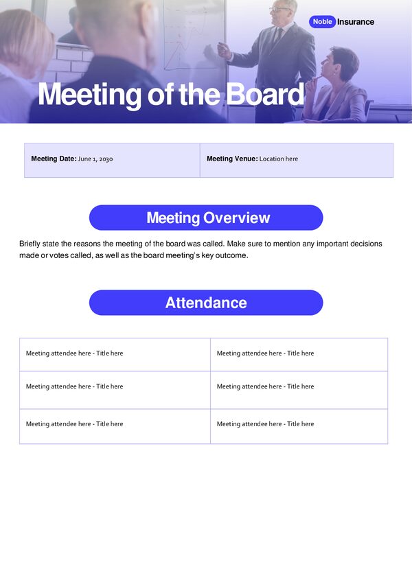 Board Meeting Minutes