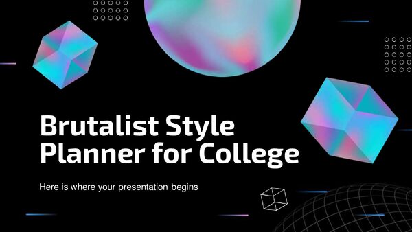 Brutalist Style Planner for College