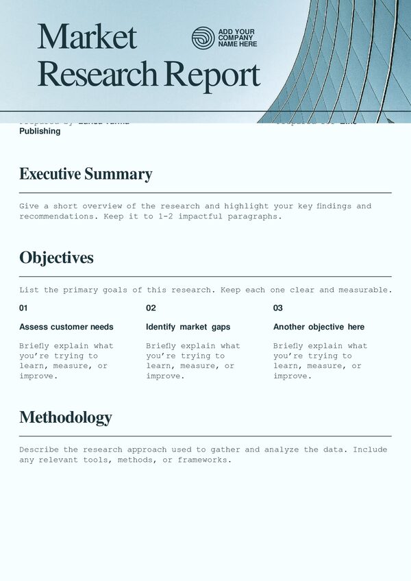 Market Research Template