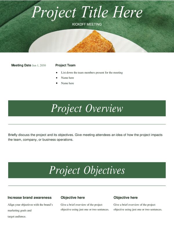 Project Kickoff Meeting